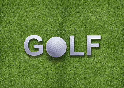 从高尔夫球创建的高尔夫单词图片