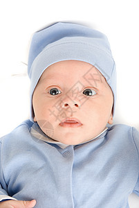 说谎的男孩婴儿身体幸福工作室新生男性蓝色儿子童年孩子图片