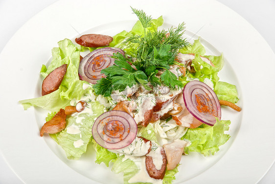 美味沙拉胡椒蔬菜香肠美食宏观香料味餐厅洋葱树叶香料图片