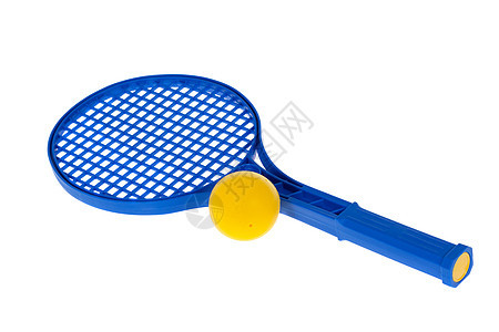 和圆球游戏网球运动孩子塑料蓝色球拍黄色齿轮玩具图片