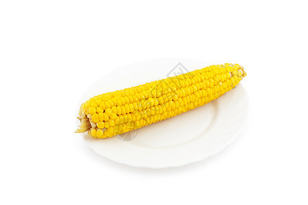 玉米在盘子上图片