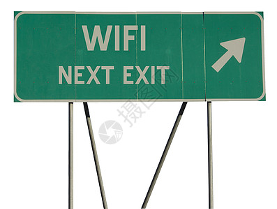 绿色道路标志(wifi)图片