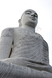 古老的佛教雕像寺庙上帝岩石艺术祷告崇拜石头白色精神雕塑图片