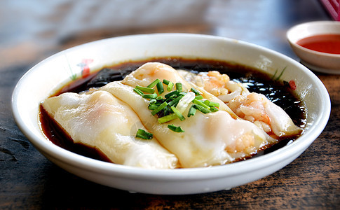 亚洲风格食品美食小吃午餐食物美味面条餐厅乐趣盘子蒸汽图片