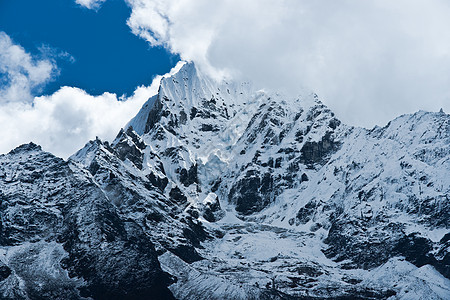 尼泊尔喜马拉雅山Thamserku峰顶图片