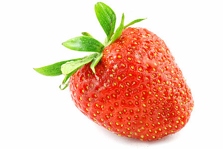 草莓种子植物红色宏观美食茶点绿色食物树叶甜点图片