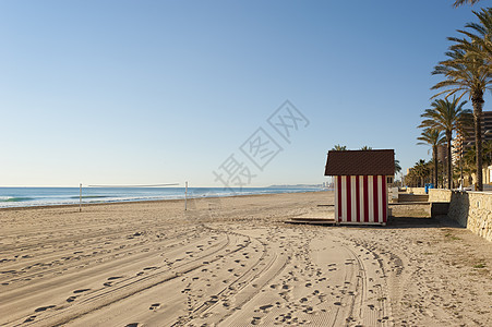坎佩罗海滩海洋海岸线阳光海岸晴天水平支撑风景小屋图片