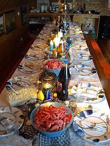 表格装饰派对贝类食物桌子餐桌背景图片