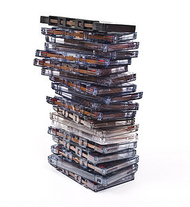 堆叠录音磁带音响记录乐队音乐立体声塑料图片