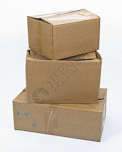 纸箱堆叠礼物零售白色夹子纸盒运输棕色送货产品床单图片