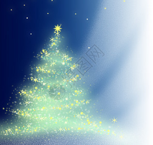 圣诞树云杉天空魔法背景图片
