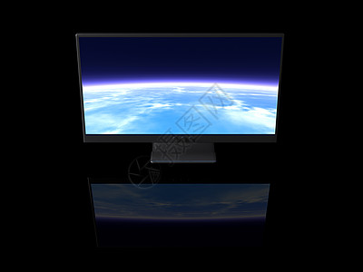 亮光显示监视器地平线全景天空显卡蓝色技术屏幕桌面硬件图片
