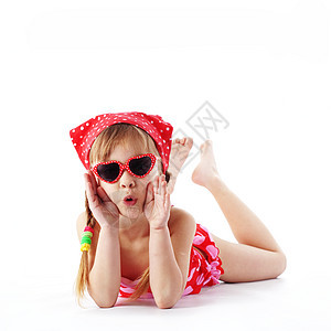 暑期儿童工作室快乐假期头巾海滩娱乐女儿衣服婴儿孩子图片