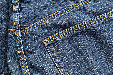 牛仔裤纹理蓝色艺术风格帆布带子装饰衣服口袋接缝材料图片