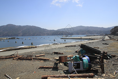 东日本大地震事件损害力量海啸灾难悲哀碰撞图片