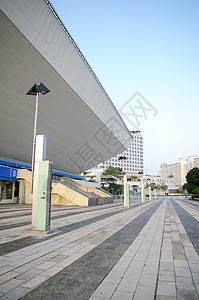 现代走廊蓝色火车旅行车站运动民众商业公司速度平台图片