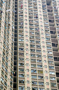 香港市外住宅楼面的建筑背景图片