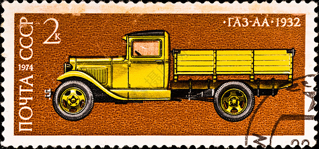邮票显示旧车“GAZ-AA”图片