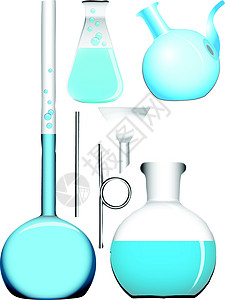 化学组成套玻璃烧瓶灯泡实验转换器瓶子实验室收藏科学图片