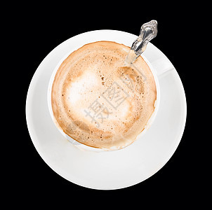 卡布奇诺奶油咖啡味道食物早餐玻璃豆子美食杯子咖啡店图片