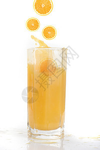 柑橘汁溪流玻璃水果液体柠檬果汁飞溅热带养分早餐图片