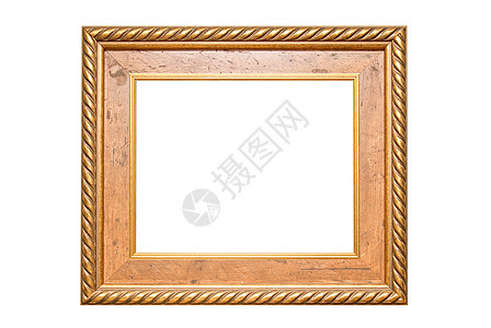 古金金板边缘木头正方形古董装饰品金子边界雕刻工艺艺术图片