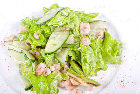 海鲜沙沙拉草药环境蔬菜食物卷曲美食菜单饮食桌子胡椒图片