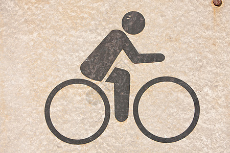 自行车符号警告途径路线城市信号旅行地面路标运动街道图片