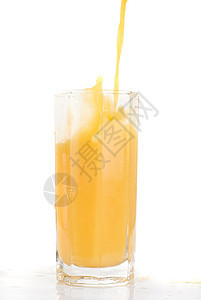 橙汁玻璃果汁飞溅气泡早餐柠檬橙子食物宏观溪流图片