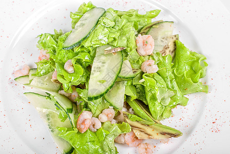 虾沙拉营养国王食物餐厅蔬菜小吃海鲜美食胡椒宏观图片