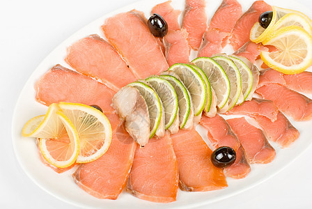 鱼群特写海鲜鲭鱼烹饪鲷鱼盘子小吃营养熏制菜单沙拉图片
