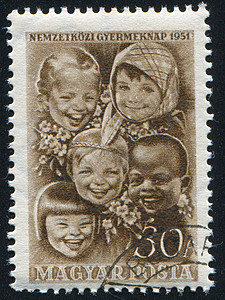 微笑着的儿童信封明信片起源古董集邮邮戳历史性邮件人群孩子们图片