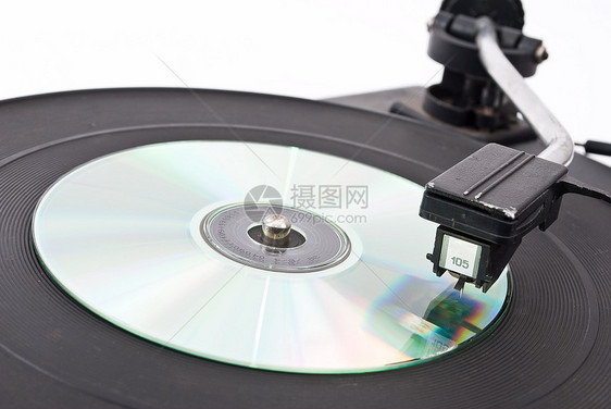 乙烯播放机和光盘数据电脑玩家休息驾驶迪厅娱乐纺纱转盘打碟机图片