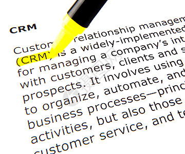 CRM 客户关系管理水平荧光笔手册教科书教练教学教育打印打字稿毛毡图片