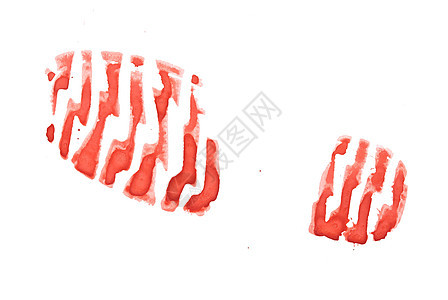 靴子痕迹的红色红印白色运动绘画活动打印模仿远足脚印图片