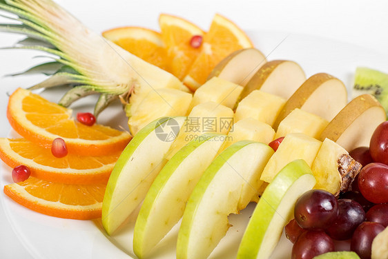水果杂闭营养小吃收藏香蕉饮食柚子维生素叶子奇异果团体图片
