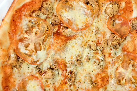 披萨比萨食物美食胡椒鱼片用餐脆皮圆圈糕点送货蔬菜图片