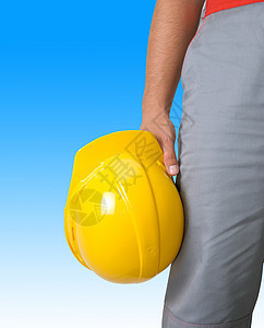 黄头盔安全制造业工作服就业工具工人建设者安全帽商业衣服图片