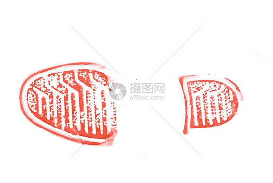 靴子痕迹的红色红印绘画打印远足活动脚印运动白色模仿图片