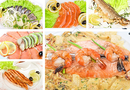 鱼套鱼鲱鱼盐渍乌贼贝类炙烤蔬菜海鲜鲭鱼熟食鱿鱼图片