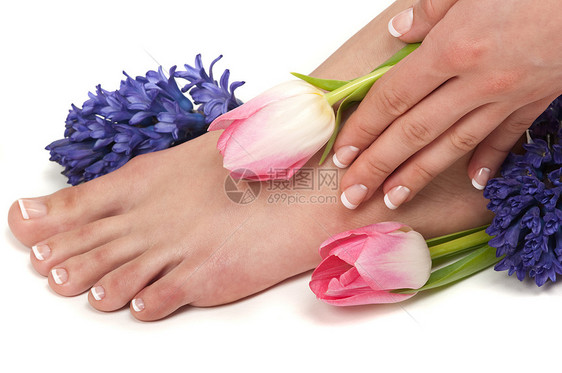 斯帕护理女性卫生疗法赤脚沙龙叶子花朵修脚女士图片