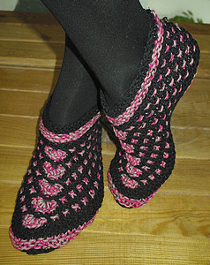 手织女性拖鞋衣服袜子手工女士图片