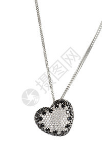 心脏弯曲项链展示钻石金属火花首饰挂坠盒宝石礼物珠宝图片