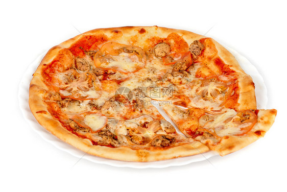 披萨比萨营养脆皮用餐美食小吃蔬菜香肠糕点圆圈餐厅图片
