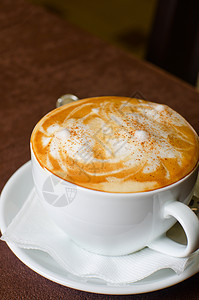 卡布奇诺时间飞碟饮料叶子咖啡酒吧快报奢华杯子巧克力早餐图片