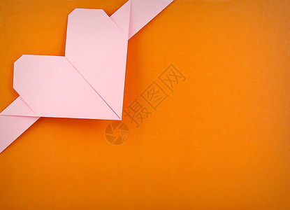 纸张心脏创造力正方形对称对角线想像力折纸粉色折叠艺术紫色图片