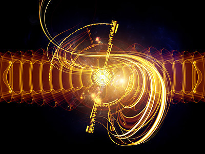 轻轨技术径向环形作品运动踪迹旋转圆圈速度黄色漩涡图片