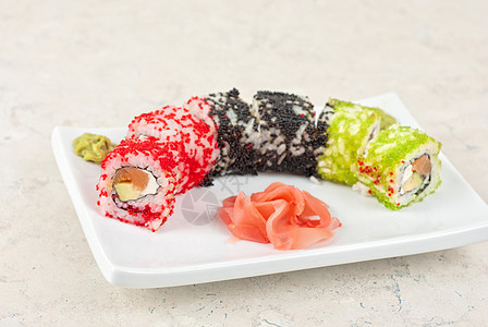 寿司卷寿司海鲜叶子文化鳗鱼食物沙拉面条饮食美味图片