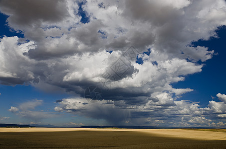 美国爱达荷州Teton县滚田和风暴云风景天气稻草风暴场地农业阴影季节云影农村图片