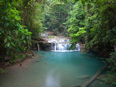 埃拉万瀑布小溪瀑布国家课程运河森林岩石旅行吸引力避难所图片